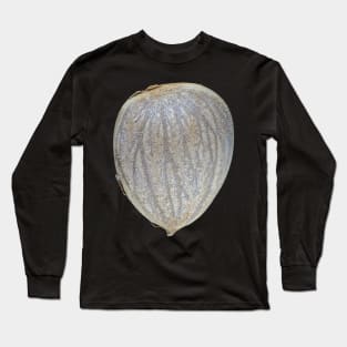 Macro photo of an apricot seed kernel Long Sleeve T-Shirt
